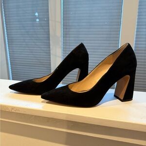 Black Suede Vince Camuto Heels
